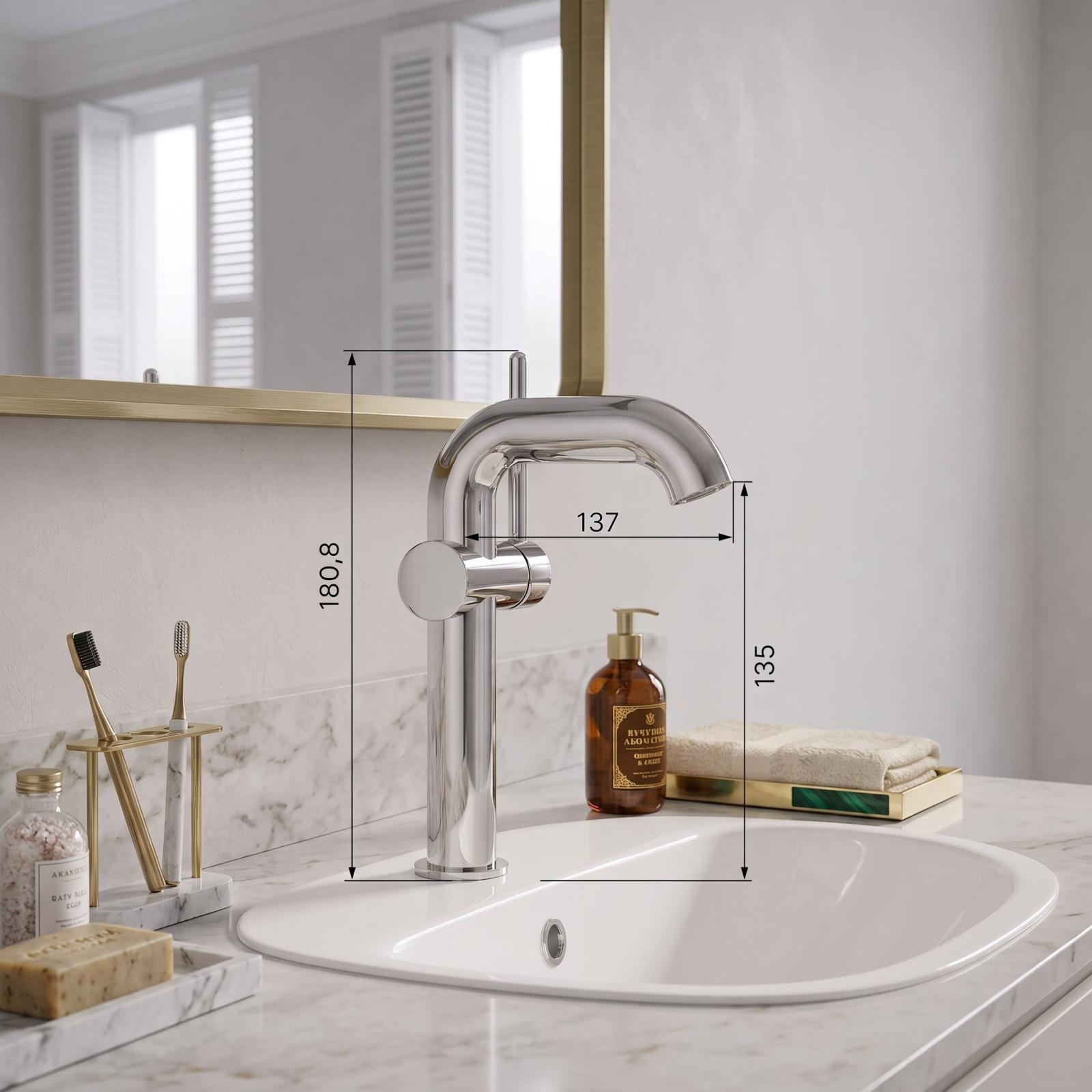 Adell Eterno F Yandan Kollu Regular Lavabo Bataryası 3/8" Titanyum PVD uygulama örneği
