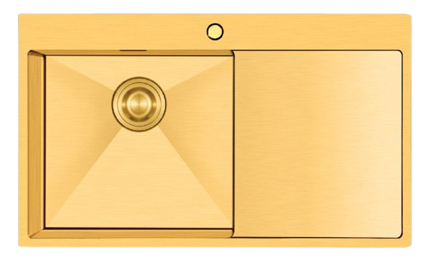 Crauf Via Lattea 6172 Evye Tek Gözlü Sol Damlalıklı 86x51 cm Imperial Gold (İpeksi Altın) uygulama örneği