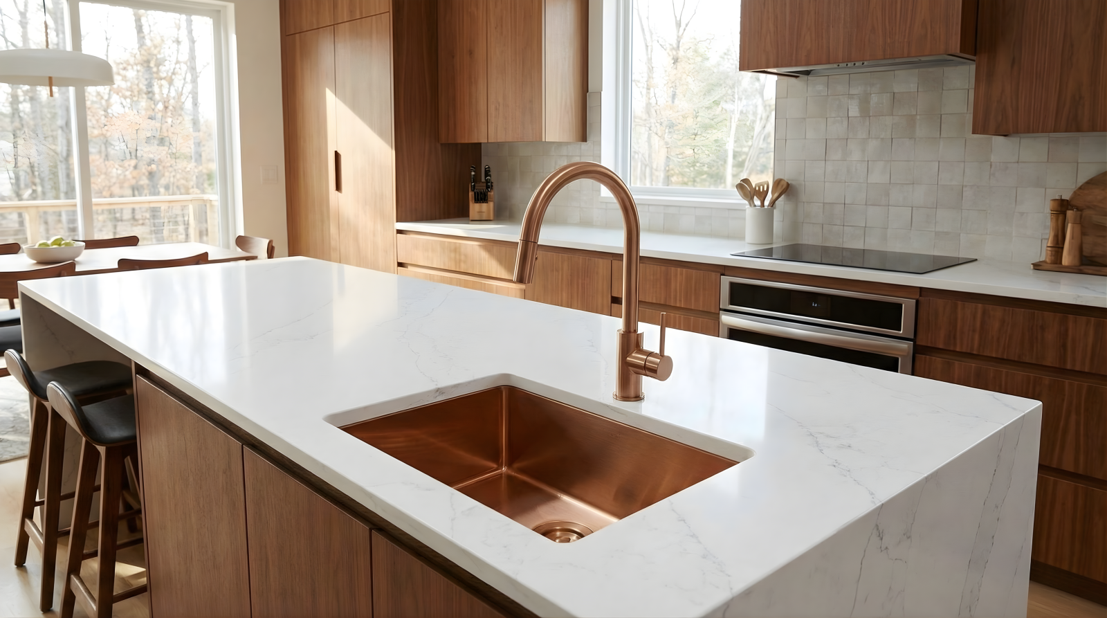 Crauf Stella 4449 Evye Tek Gözlü 49x44 cm Royal Bronze (Bakır) uygulama örneği