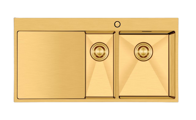 Crauf Via Lattea Duo 6175 Evye Tek Gözlü Sağ Damlalıklı 100x51 cm Imperial Gold (İpeksi Altın) uygulama örneği