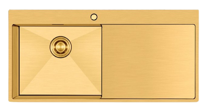 Crauf Via Lattea 6174 Evye Tek Gözlü Sol Damlalıklı 100x51 cm Imperial Gold (İpeksi Altın) uygulama örneği
