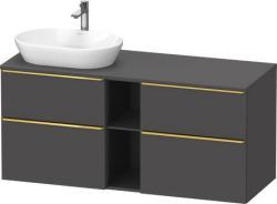 Duravit D-Neo Asma dolap ünitesi Grafit Mat Grafit Mat Dekor, Kulp Altın DE4970L34490000