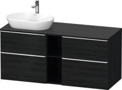 Duravit D-Neo Asma dolap ünitesi Siyah Meşe Siyah Mat Dekor, Kulp Krom DE4970L10160000