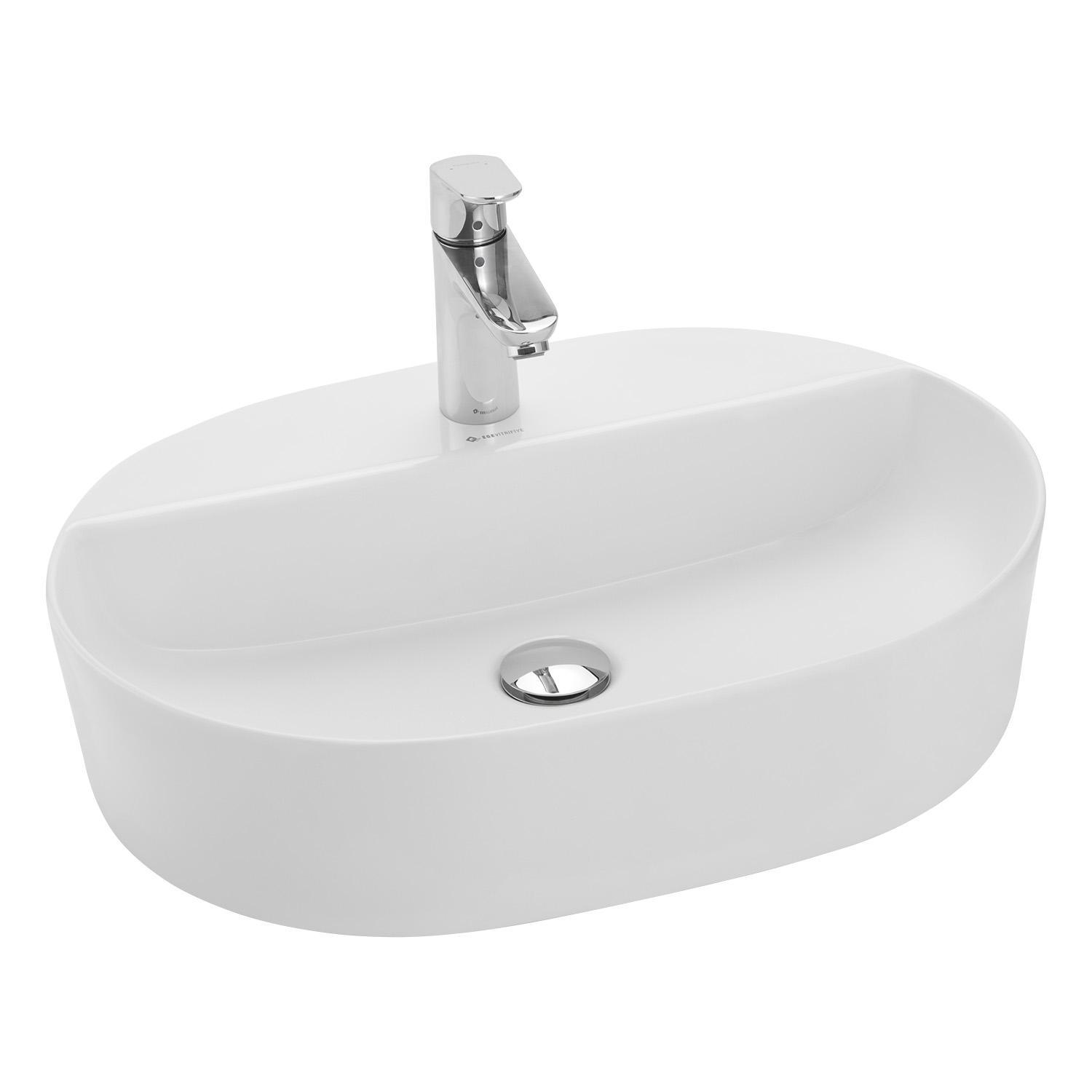 Ege Vitrifiye Knidos Batarya Delikli Lavabo 55 cm Beyaz uygulama örneği