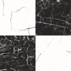 Etili Seramik 45x45 Darwin Black White Marble Pre Cut Mat