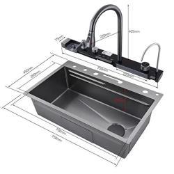 Fleko Classic Teknolojik Evye Seti Siyah uygulama örneği