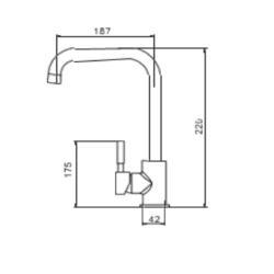 Fleko Vera V2 Kuğu Lavabo Bataryası Inox uygulama örneği