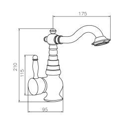 Fleko Hisar V3 Kuğu Lavabo Bataryası Antik uygulama örneği