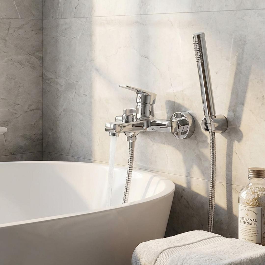 Fleko Alfa Banyo Bataryası Krom uygulama örneği