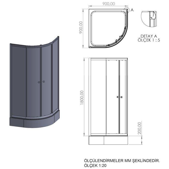 Formina Stylo Oval Duşakabin uygulama örneği