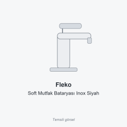 Fleko Soft Mutfak Bataryası Inox Siyah