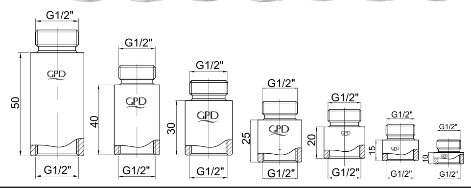 GPD Uzatma 1 cm Krom uygulama örneği