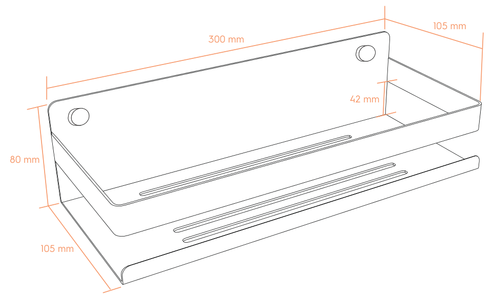 Hüppe Cute Şampuanlık 30x10,5x8 cm Siyah uygulama örneği