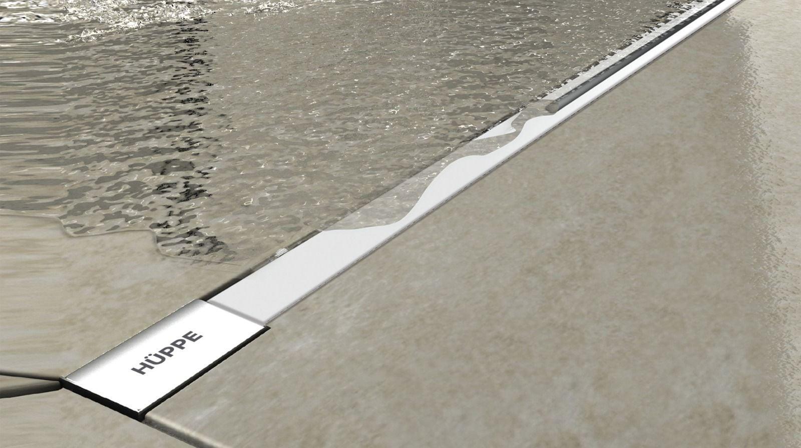 Hüppe Illusion 60 cm Duş Kanalı Yandan Çıkış Ø50 mm Paslanmaz Çelik Kapak Mat 42 L/dk uygulama örneği