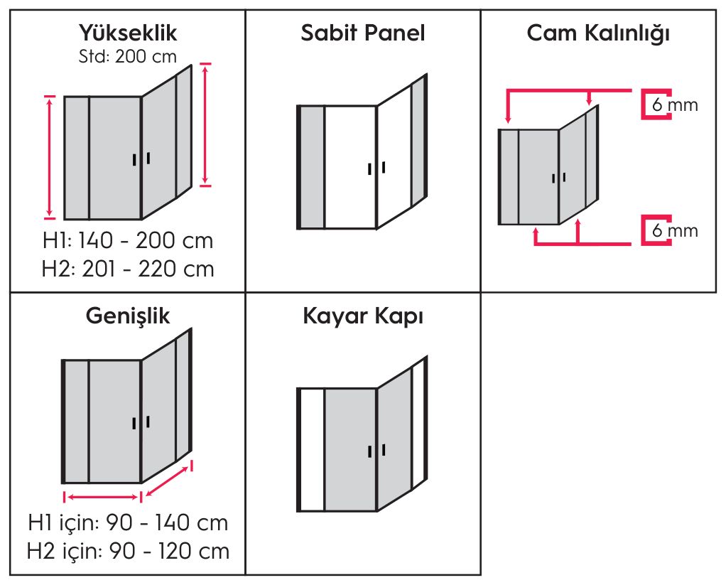 Hüppe Vita KY K K2S2 T Köşe Duşakabin uygulama örneği