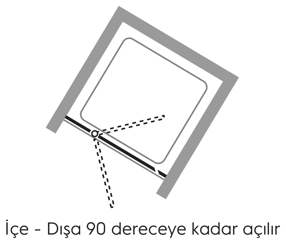 Hüppe Victorian SAK C SOLO T Ön Cephe Duşakabin uygulama örneği