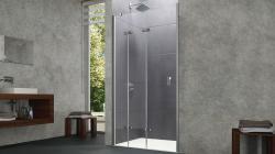 Hüppe Design Pure SAKT C SOLO T Ön Cephe Duşakabin — 79-101 cm, Siyah, Bronz Füme