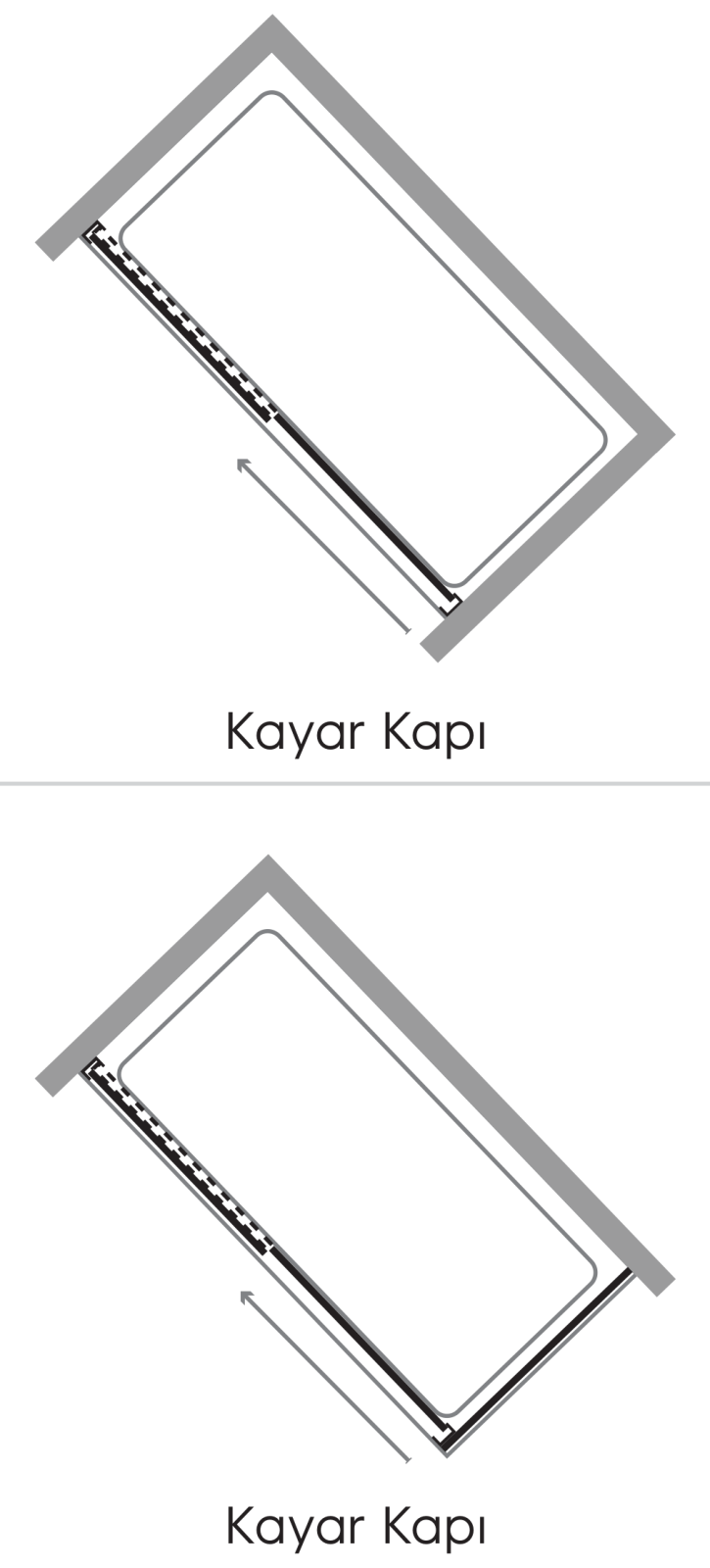 Hüppe Vita Minimal KY C K1S1 T Ön Cephe Duşakabin uygulama örneği