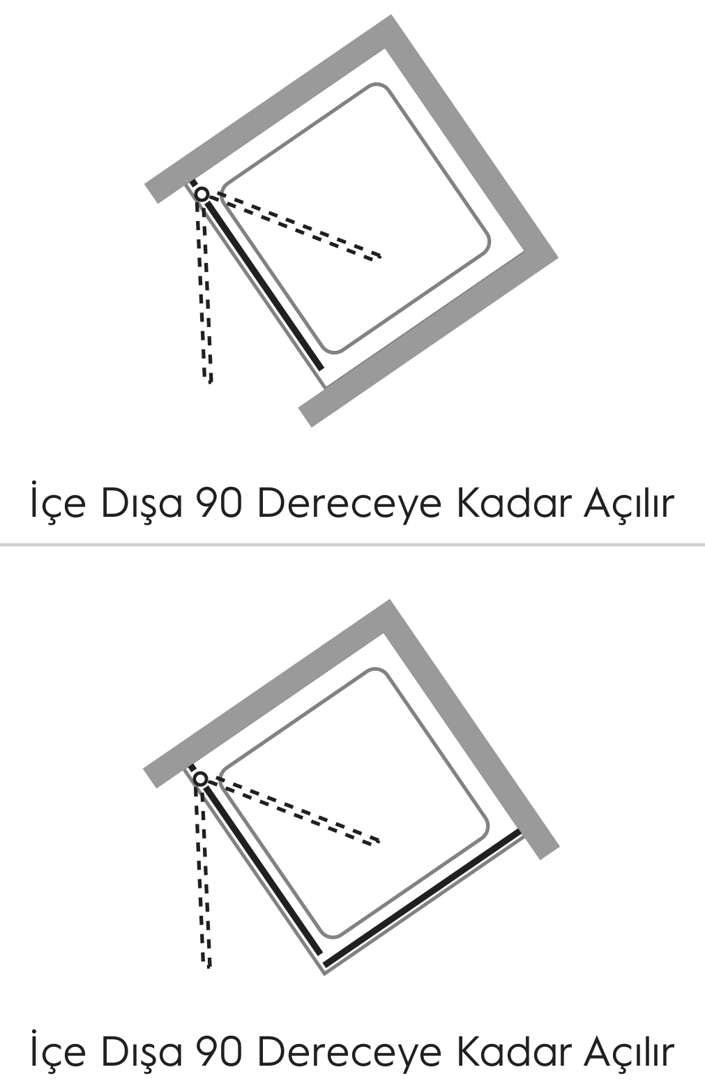 Hüppe Solva AK C SOLO T Ön Cephe Duşakabin uygulama örneği