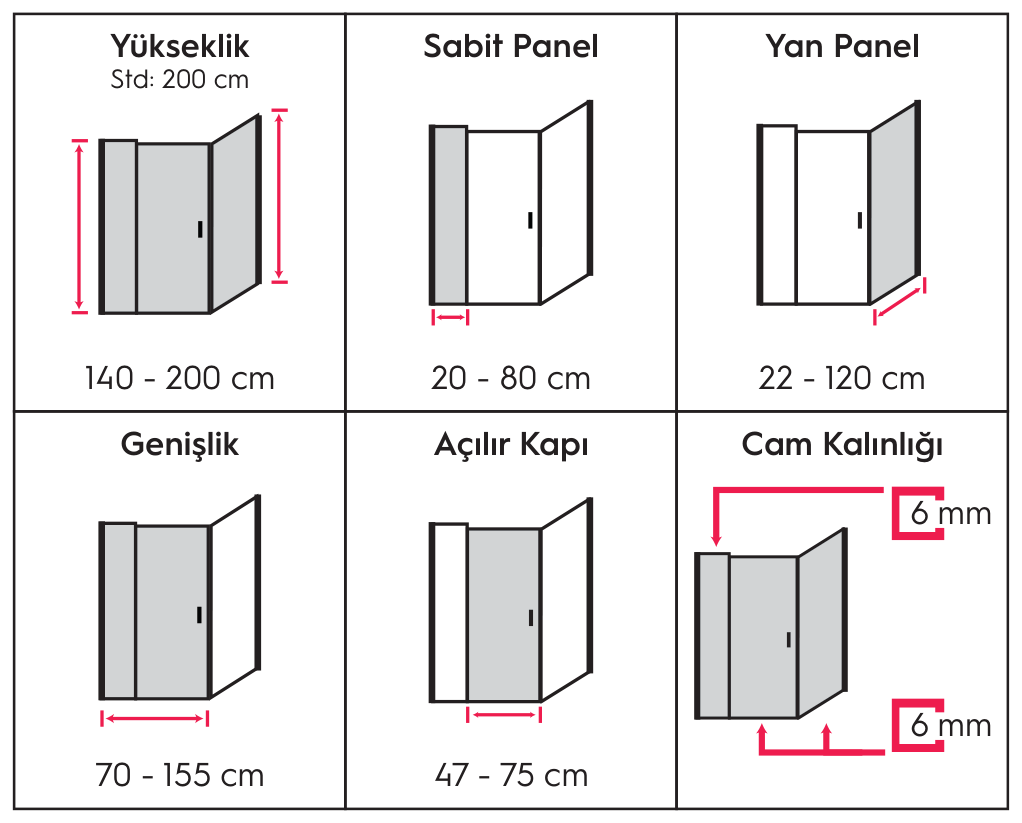 Hüppe Design SAK C SOLO T Ön Cephe Duşakabin uygulama örneği