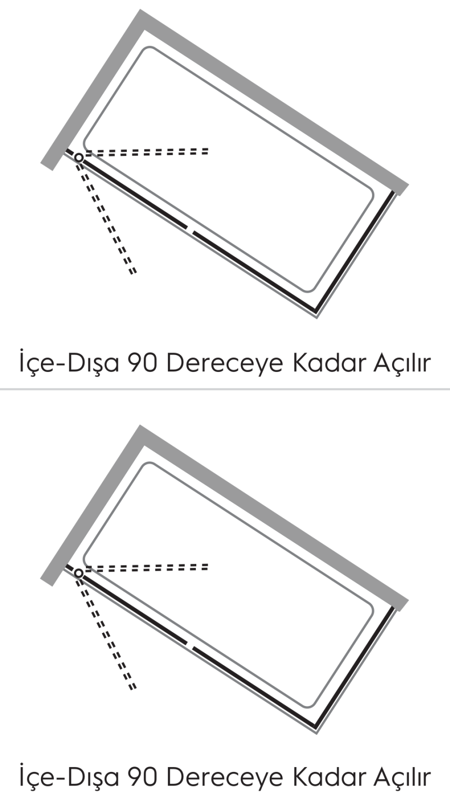 Hüppe Qube AK C SOLO T Ekstra Panelli Ön Cephe Duşakabin uygulama örneği