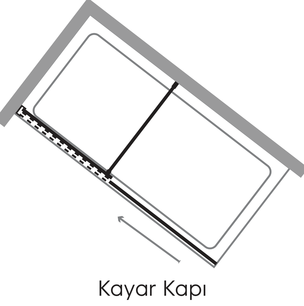 Hüppe Xtensa KY S K1S1 T WALK-IN Duşakabin uygulama örneği