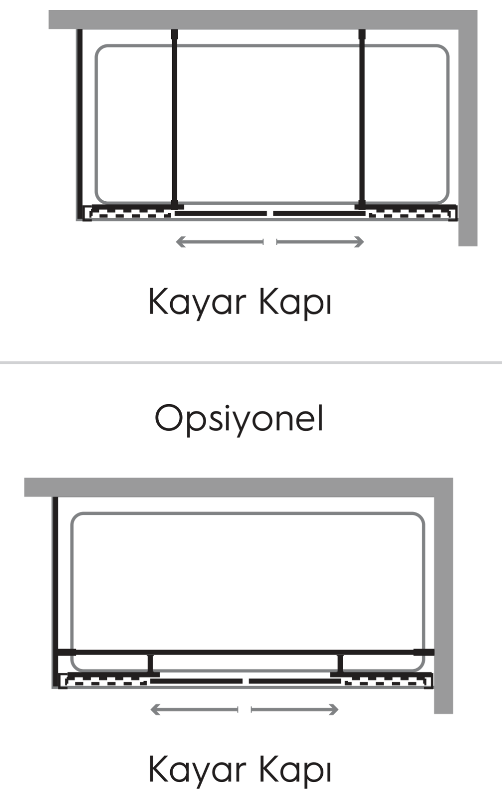 Hüppe Xtensa KY C K2S2 T Ön Cephe Duşakabin uygulama örneği