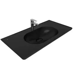 Çanakkale Seramik Zero 2.0 Etajerli Lavabo Mat Siyah 100x50
