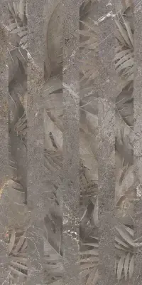 Çanakkale Seramik 30x60 Salvia Gri Parlak Floral Dekor
