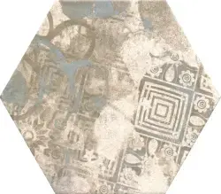 Çanakkale Seramik 17,5x20 Hexagon Mat Bold Dekor