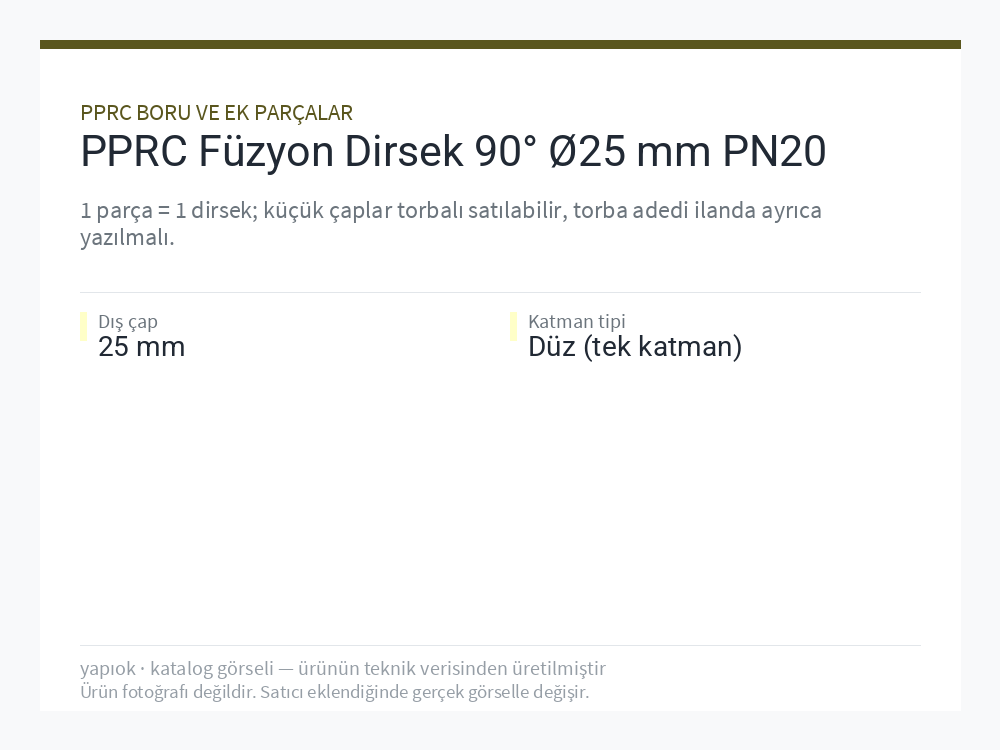 PPRC Füzyon Dirsek 90° Ø25 mm PN20