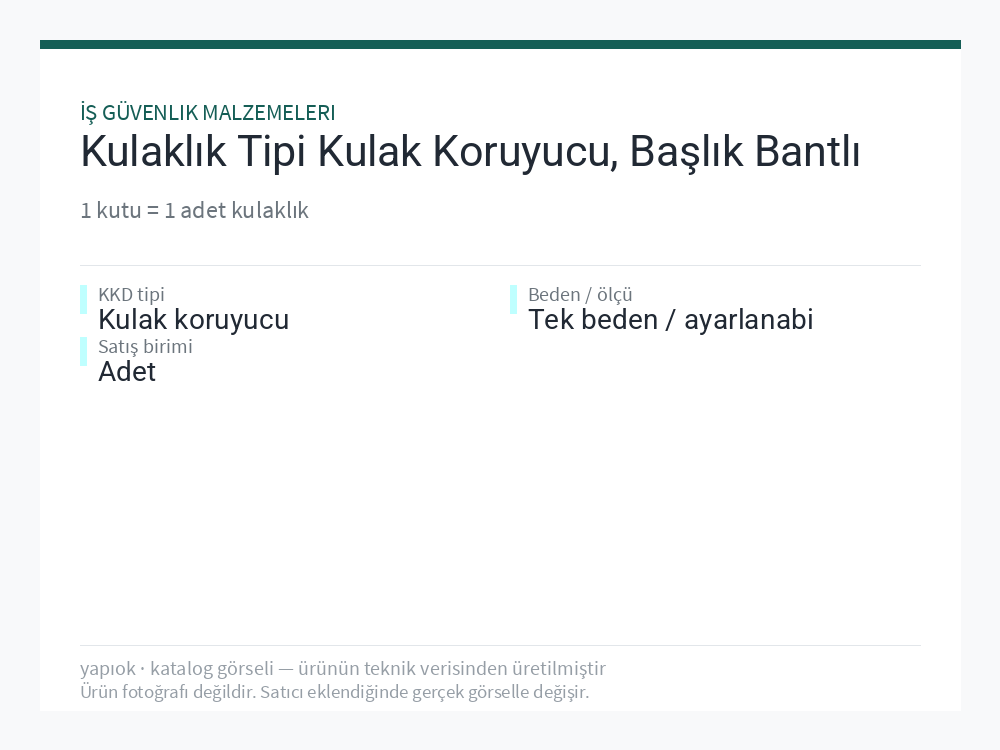 Kulaklık Tipi Kulak Koruyucu, Başlık Bantlı