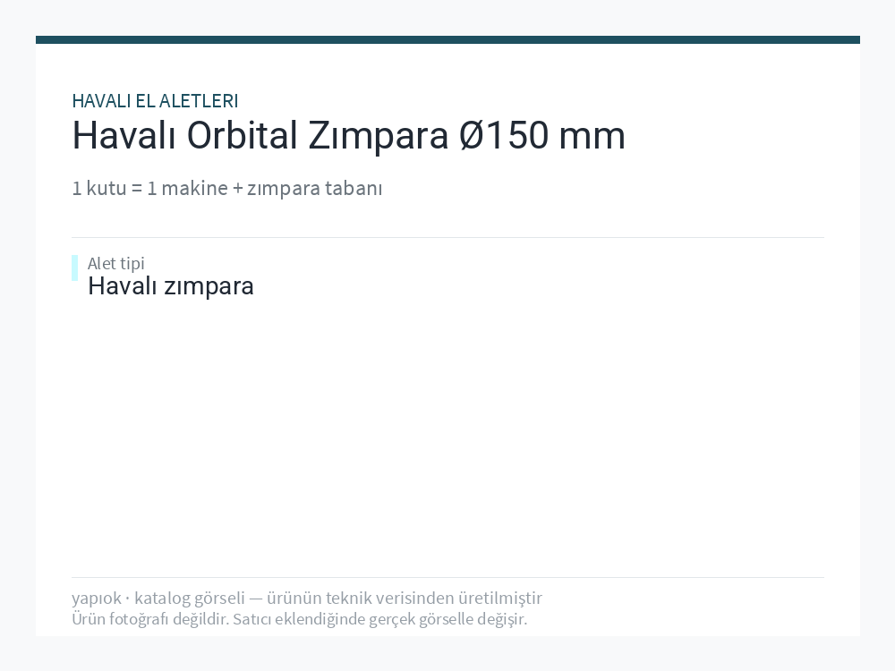Havalı Orbital Zımpara Ø150 mm