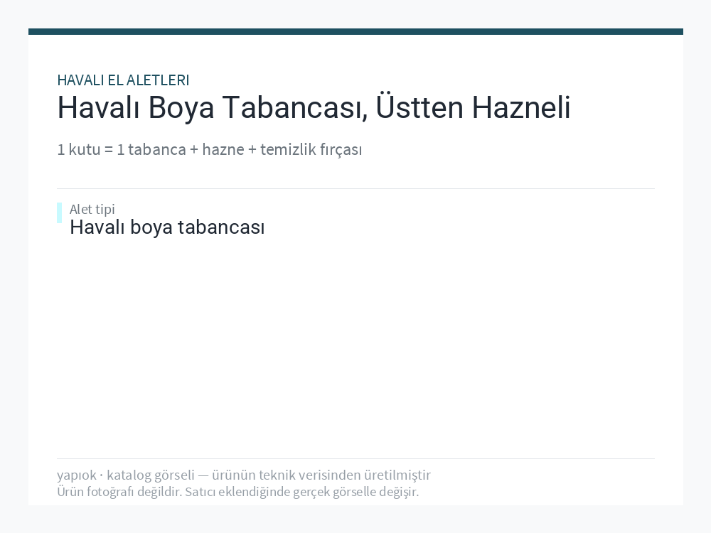 Havalı Boya Tabancası, Üstten Hazneli