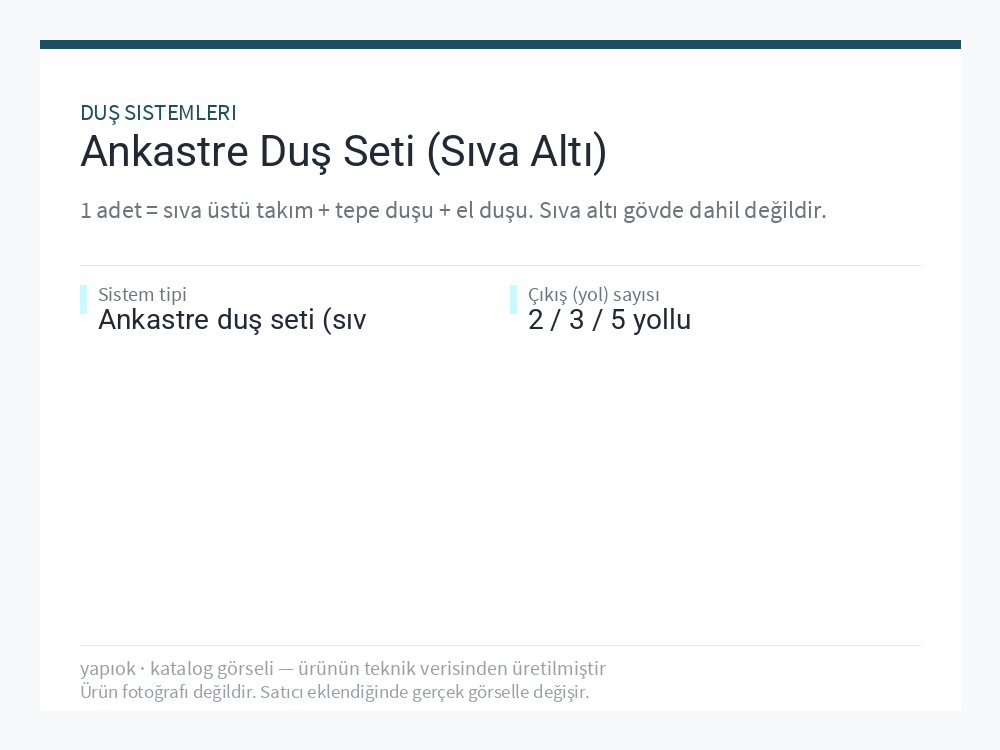 Ankastre Duş Seti (Sıva Altı)