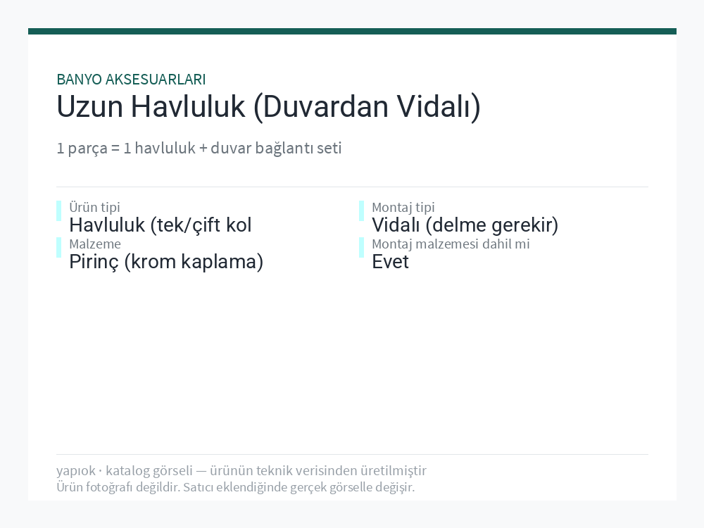 Uzun Havluluk (Duvardan Vidalı)