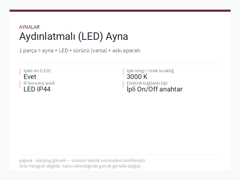 Aydınlatmalı (LED) Ayna