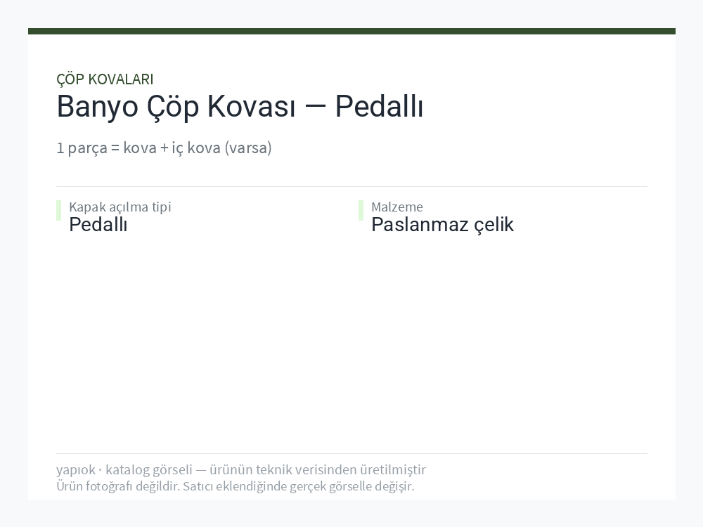 Banyo Çöp Kovası — Pedallı