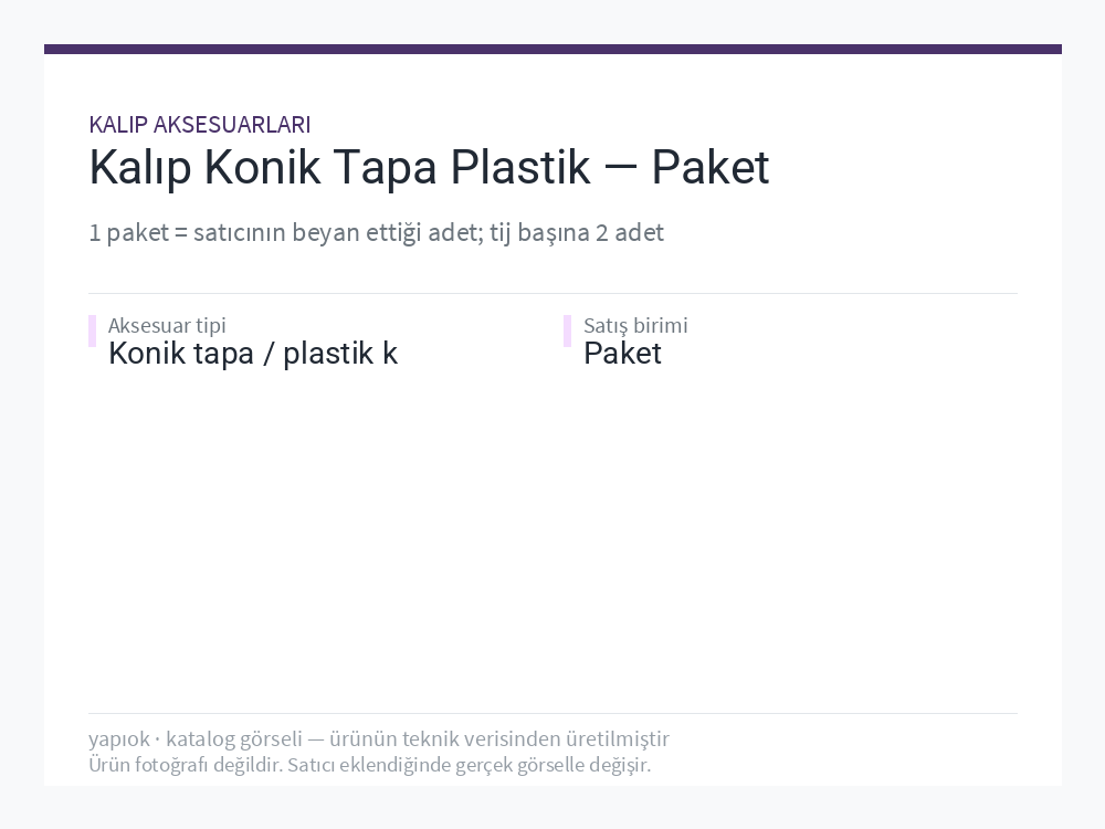 Kalıp Konik Tapa Plastik — Paket