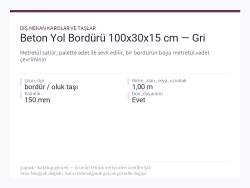 Beton Yol Bordürü 100x30x15 cm — Gri