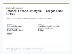 Fotoselli Lavabo Bataryası — Tezgâh Üstü, 6V Pilli