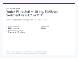Yedek Filtre Seti — 10 inç, 5 Mikron Sediment ve GAC ve CTO