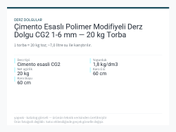 Çimento Esaslı Polimer Modifiyeli Derz Dolgu CG2 1-6 mm — 20 kg Torba