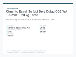 Çimento Esaslı Su İtici Derz Dolgu CG2 WA 1-6 mm — 20 kg Torba