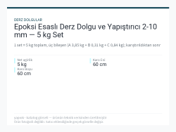 Epoksi Esaslı Derz Dolgu ve Yapıştırıcı 2-10 mm — 5 kg Set