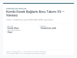 Kombi Esnek Bağlantı Boru Takımı 5li — Vanasız