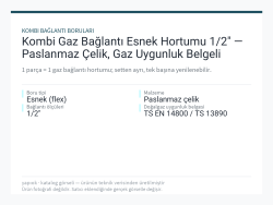 Kombi Gaz Bağlantı Esnek Hortumu 1/2" — Paslanmaz Çelik, Gaz Uygunluk Belgeli