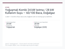 Yoğuşmalı Kombi 24 kW Isıtma / 28 kW Kullanım Suyu — 60/100 Baca, Doğalgaz