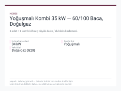 Yoğuşmalı Kombi 35 kW — 60/100 Baca, Doğalgaz