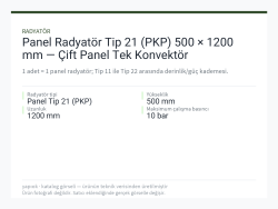 Panel Radyatör Tip 21 (PKP) 500 × 1200 mm — Çift Panel Tek Konvektör
